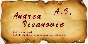 Andrea Višanović vizit kartica